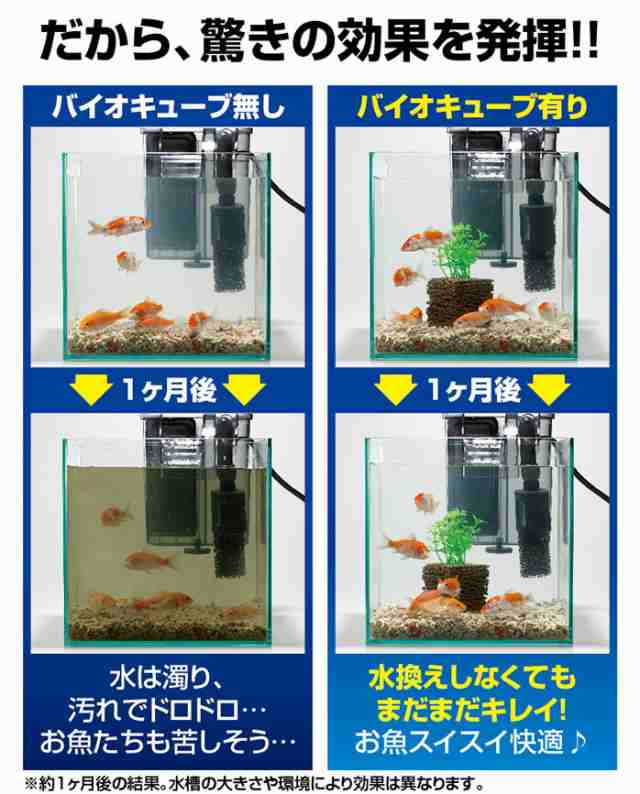 水槽 ろ材 送料無料 即納 お魚天国バイオキューブ 水換えの手間を軽減 金魚鉢にも使える セラミック ろ過材 フィルター 濾過材の通販はau Pay マーケット キレイサプリ