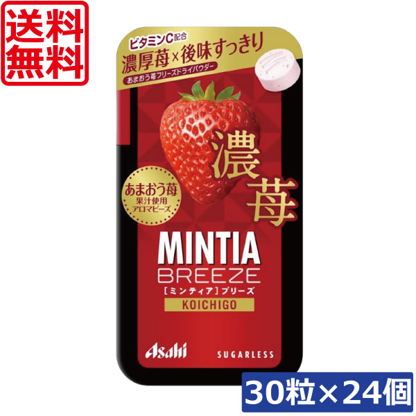 アサヒグループ食品 ミンティアブリーズ 濃苺 30粒入 ×24個 送料無料