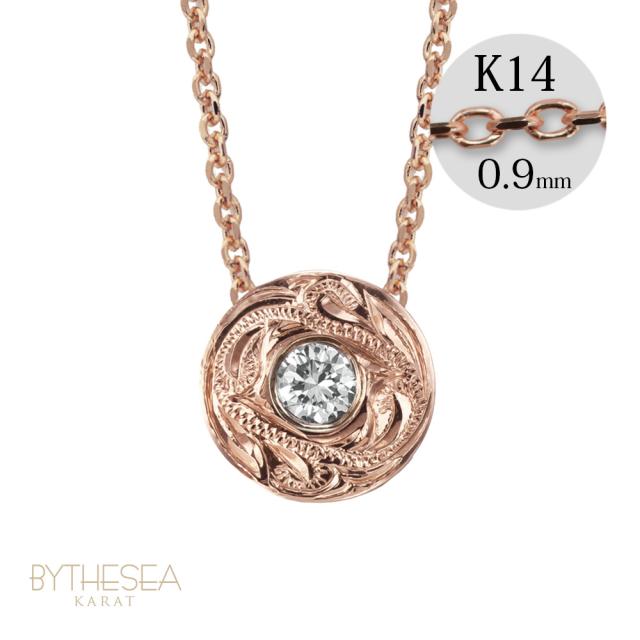 K14 ネックレストップ　刻印あり ハワイアンジュエリー ネックレス レディース ゴールド K14 14金