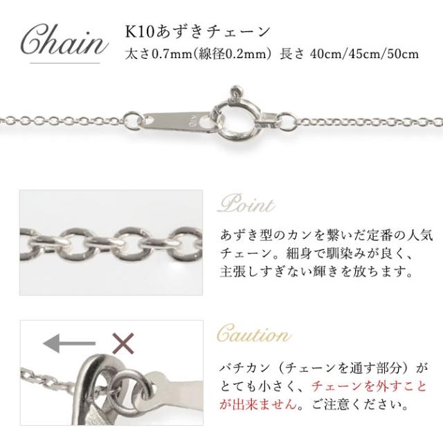選べる誕生石 ネックレス K14ホワイトゴールド ネックレス ネックレス ハワイアンジュエリー ネックレス 14K K14ゴールド 14金 一粒 10Kあずきチェーン太0.7mm ギフトラッピング可能 BYTHESEA 彼女 妻 女性 レディース 誕生日 プレゼント 母の日 【品番：CG-GP501W】_1