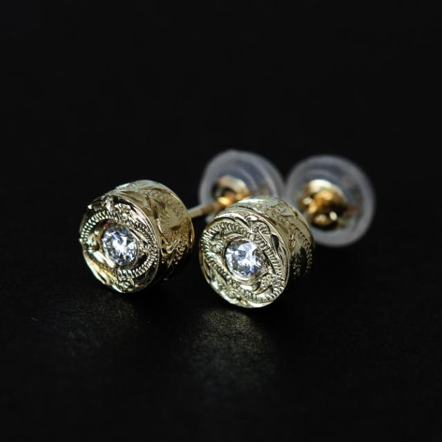 ハワイアンジュエリー ピアス ダイヤモンドピアス スタッドピアス