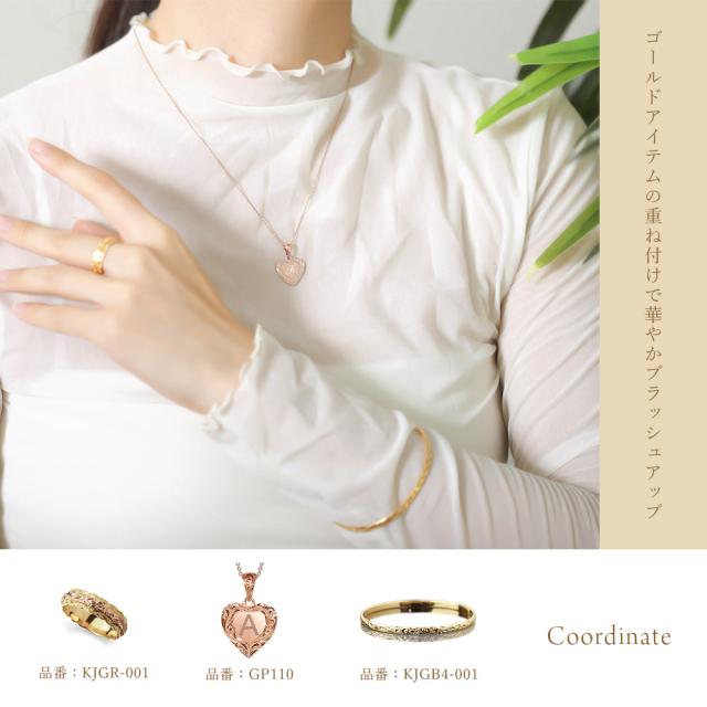 ゴールド ネックレス ハワイアンジュエリー ネックレス イニシャル