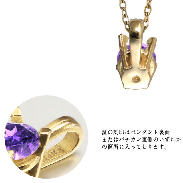 アメシスト ネックレス K14 ゴールド ネックレス ハワイアンジュエリー ネックレス 14K K14ゴールド 14金 イエローゴールド ピンクゴールド ホワイトゴールド 2月誕生石 一粒 ギフトラッピング可能 BYTHESEA プレゼント 母の日 【品番：CG-GP501-2】_8