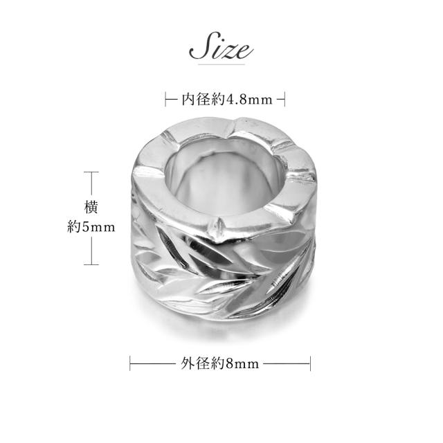 ハワイアンジュエリー ピアス 金属アレルギー対応 純チタンポスト シルバー925 マイレ チューブ チャーム 葉 フープピアス クロッシングピアス 20G(ゲージ) 幅20mm レディース 誕生日 プレゼント 【品番：HE-SP3251】_4