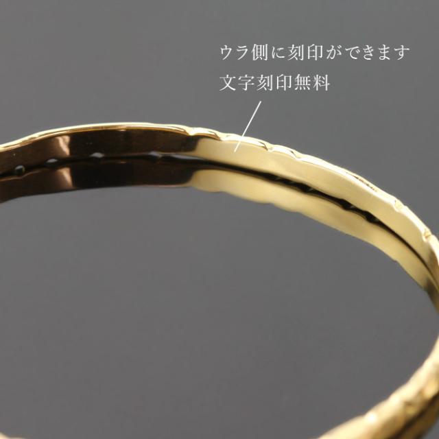 ハワイアンジュエリー オーダーメイド バングル オーダーメイド 幅4mm スクロール 刻印 無料 サイズが選べる K14ゴールド クローズバングル 彼女 妻 女性 レディース 誕生日 プレゼント 【品番：KJGB4-002】_7