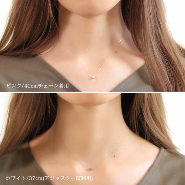 18k ネックレス レディース ハート ピンクゴールド K18 18金