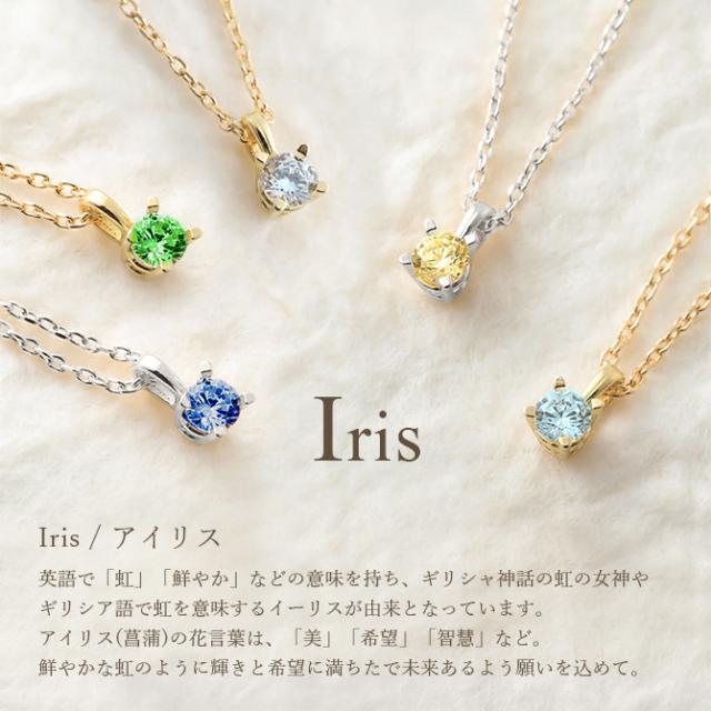 選べる誕生石 ネックレス K18 ゴールド ネックレス 一粒 18金 18K イエローゴールド ホワイトゴールド チェーン 長さ選べる 40cm 45cm 50cm ギフトラッピング可能 シンプル 華奢 上品 Rapture アイリス 彼女 妻 女性 レディース プレゼント 成人祝い 【品番：CG-RSP-29051】_1