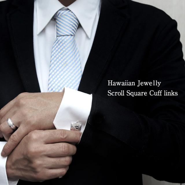 ハワイアンジュエリー カフリンクス カフスボタン スーツ シャツ Y