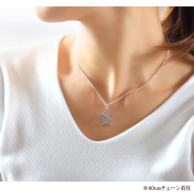 ハワイアンジュエリー ネックレス ペア 誕生石 ホヌ ハワイアンジュエリー ペアネックレス 刻印 2本セット ハート ホヌ お守りモチーフ シルバー925 大人 友達 シンプル カップル 夫婦 プレゼント 父の日 【品番：CG-SP22901P】_2