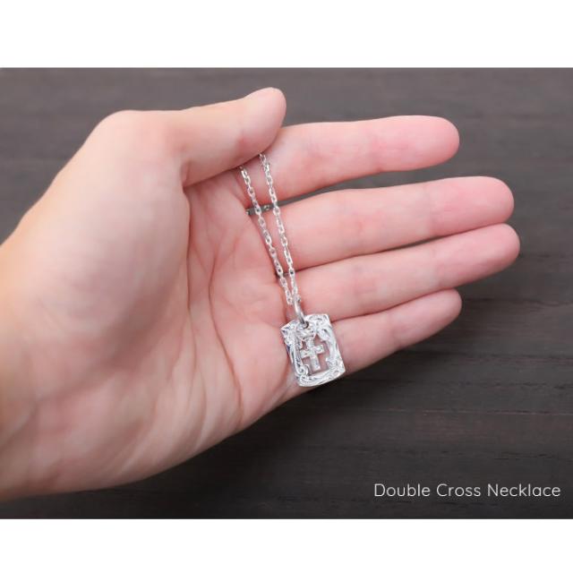 ハワイアンジュエリー ネックレス シルバー ネックレス 刻印 無料 誕生石入れ可 クロスプレート ドックタグ Wプレート シンプル シルバー925 ギフトラッピング可能 チェーン 長さ選べる プレゼント 父の日 【品番：CG-SP2550】_10