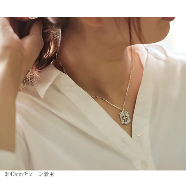 ハワイアンジュエリー ネックレス シルバー ネックレス 刻印 無料 誕生石入れ可 クロスプレート ドックタグ Wプレート シンプル シルバー925 ギフトラッピング可能 チェーン 長さ選べる プレゼント 父の日 【品番：CG-SP2550】_6