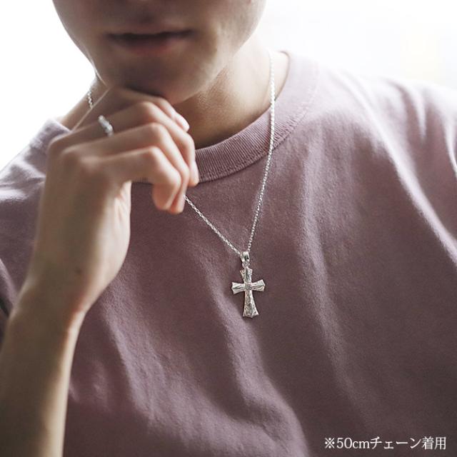 ハワイアンジュエリー シルバー ペアペンダントトップ 2個セット 刻印 無料 ジルコニア クロス 十字架 レトロ シンプルシルバー925 ネックレス チェーン別売 ペンダントヘッド カップル 夫婦 プレゼント 父の日 【品番：SP2569P】_3