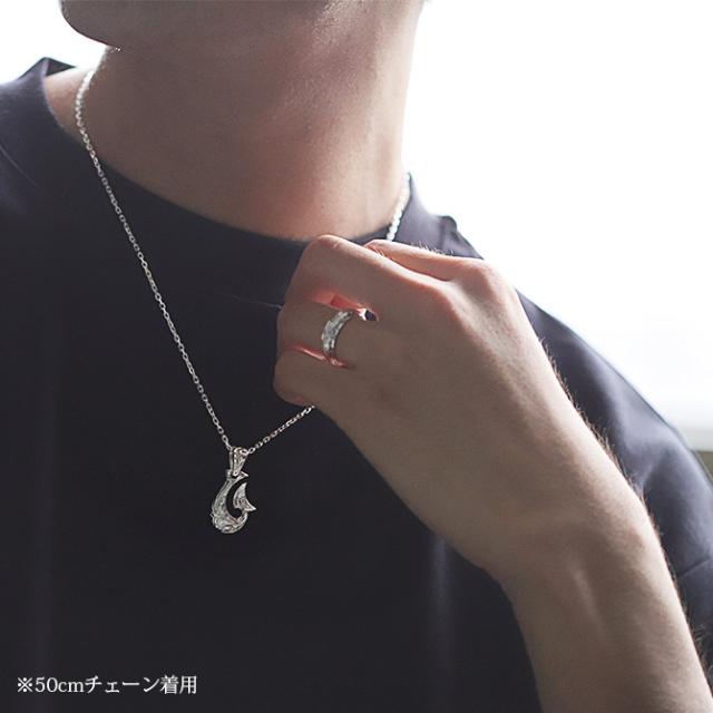 ハワイアンジュエリー ネックレス フィッシュフック モアナ ネックレス 刻印 無料 誕生石入れ可 ボリューム 厚み シンプル シルバー925 ギフトラッピング可能 チェーン 長さ選べる プレゼント 父の日 【品番：CG-SP2960】_10