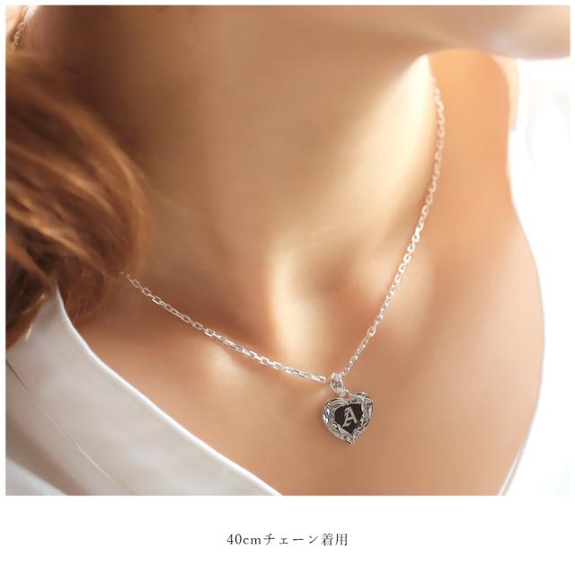 ハワイアンジュエリー ネックレス イニシャル シルバー ネックレス 刻印 無料 誕生石入れ可 ハート シルバー925 ギフトラッピング可能 チェーン 長さ選べる BY THE SEA バイザシー プレゼント 母の日 【品番：CG-SP314】_5