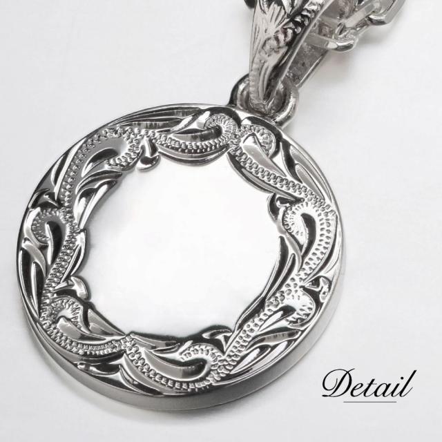 ハワイアンジュエリー ネックレス イニシャル シルバー ネックレス 刻印 無料 誕生石入れ可 ラウンド シルバー925 ギフトラッピング可能 長さ選べる メンズ レディース プレゼント 母の日 【品番：CG-SP316】_8