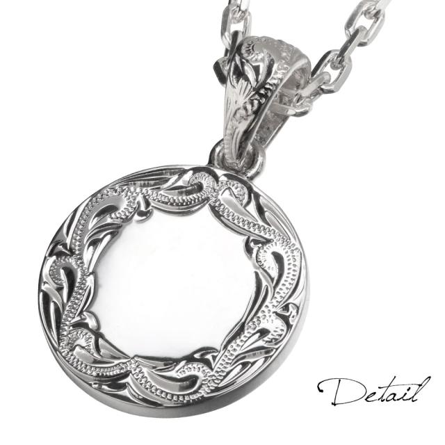 ハワイアンジュエリー ネックレス イニシャル シルバー ネックレス 刻印 無料 誕生石入れ可 ラウンド シルバー925 ギフトラッピング可能 長さ選べる メンズ レディース プレゼント 母の日 【品番：CG-SP316】_10