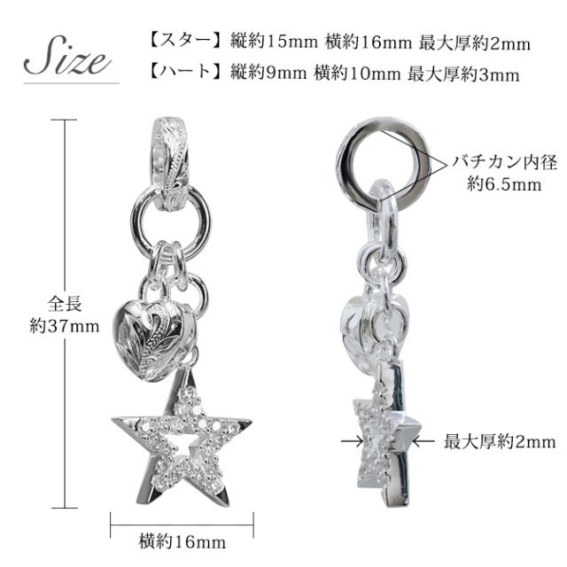 ハワイアンジュエリー ネックレス シルバー ネックレス 刻印 無料 誕生石入れ可 ジルコニア スター ハート 星 シンプル シルバー925 ギフトラッピング可能 チェーン 長さ選べる プレゼント 父の日 【品番：CG-SP3195】_5