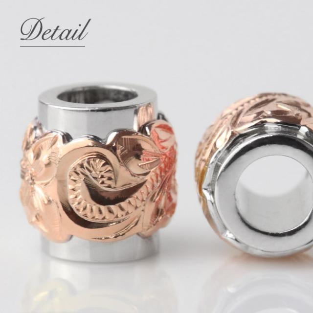 ハワイアンジュエリー シルバー ペンダント トップ バレル ピンク