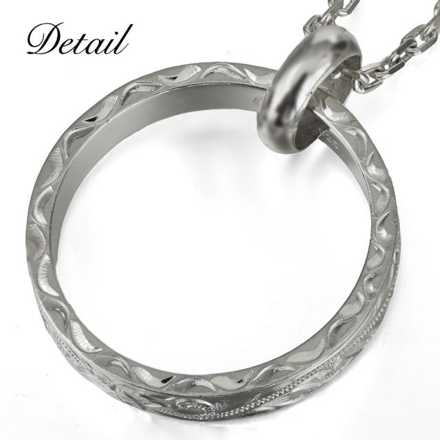 ハワイアンジュエリー ネックレス シルバー925 リングネックレス 刻印無料 誕生石入れ可 指輪 シルバー925 チェーン付 長さ選べる BY THE SEA バイザシー プレゼント 父の日 【品番：CG-SP334】_6
