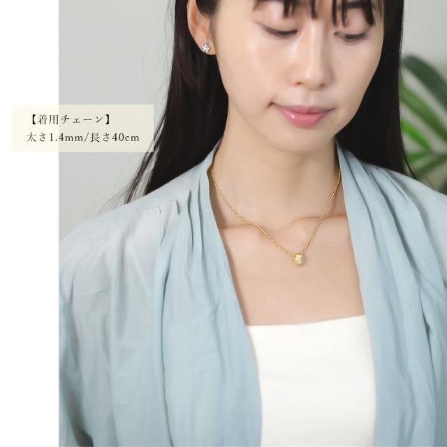 ハワイアンジュエリー ネックレス プルメリア シルバー ネックレス イエロー チューブ ジルコニア シルバー925 イエローコーティング ギフトラッピング可能 チェーン 長さ選べる プレゼント 父の日 【品番：CG-SP56907】_2