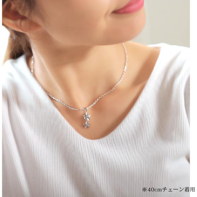 ハワイアンジュエリー ネックレス プルメリア シルバー ネックレス 2連 シルバー925 ロジウムコーティング ギフトラッピング可能 チェーン 長さ選べる 彼女 妻 女性 レディース 誕生日 プレゼント 父の日 【品番：CG-SP88158】_3