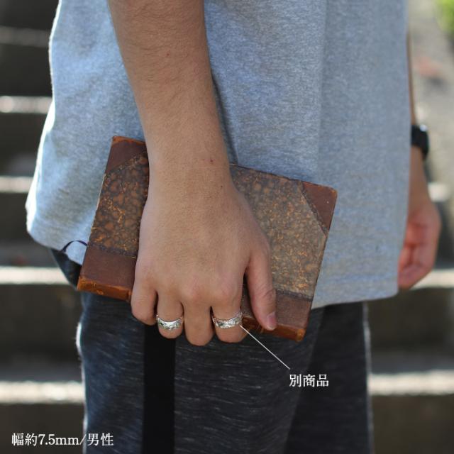 ペアリング 2本セット ハワイアンジュエリー 刻印 誕生石 指輪 6号〜29号 太め 幅約7.5mm シルバー925 ピンキーリング 大きいサイズ ハワイアンジュエリー リング ペア カップル 夫婦 プレゼント ギフト 母の日 【品番：SR203P】_9