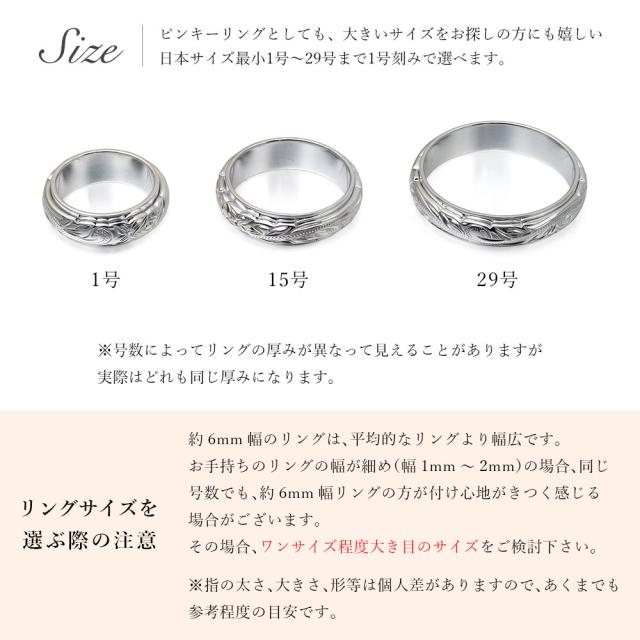 ハワイアンジュエリー リング 刻印 無料 誕生石入れ可 1号〜29号 幅約6mm シルバー925 ギフト対応可 指輪 ピンキーリング 大きいサイズ 小さいサイズ BY THE SEA バイザシー 彼女 妻 女性 レディース 誕生日 プレゼント 父の日 【品番：SR3201】_5