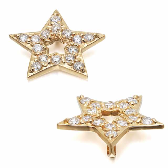 18k ネックレス レディース スター 星 ダイヤモンド ピンク