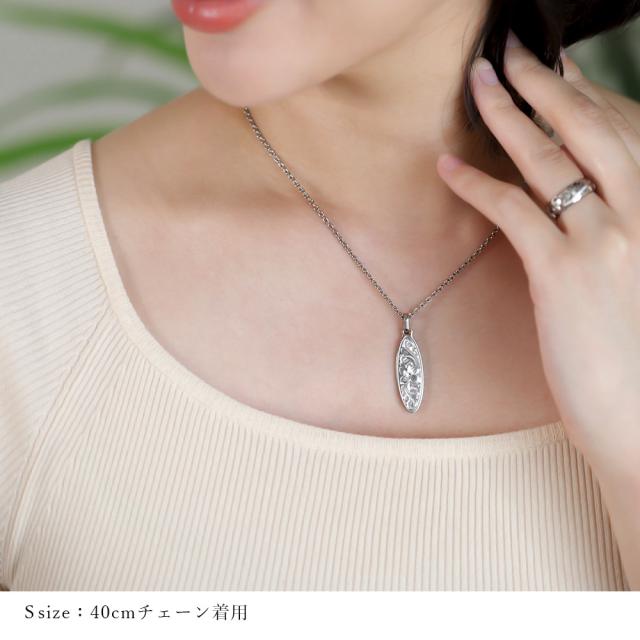 ハワイアンジュエリー ネックレス 金属アレルギー 対応 ネックレス 夏 汗純チタン ネックレス 刻印 無料 誕生石 オーバル Sサイズ チェーン 長さ選べる ステンレスより軽く肌に優しい メンズ レディース プレゼント 父の日 【品番：CG-TIP404S】_2