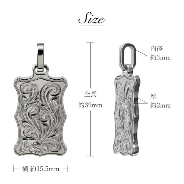 ハワイアンジュエリー ネックレス 金属アレルギー 対応 ネックレス 夏 汗純チタン ネックレス 刻印 無料 誕生石 ウェーブプレート Lサイズ チェーン 長さ選べる ステンレスより軽く肌に優しい メンズ レディース プレゼント 父の日 【品番：CG-TIP407L】_4