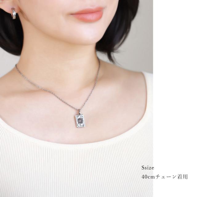 ハワイアンジュエリー ペアネックレス 金属アレルギー 対応 ネックレス 夏 汗純チタン 刻印 無料 誕生石 イニシャル Sサイズ チェーン 長さ選べる ステンレスより軽く肌に優しい カップル プレゼント 父の日 【品番：CG-TIP409SP】_2