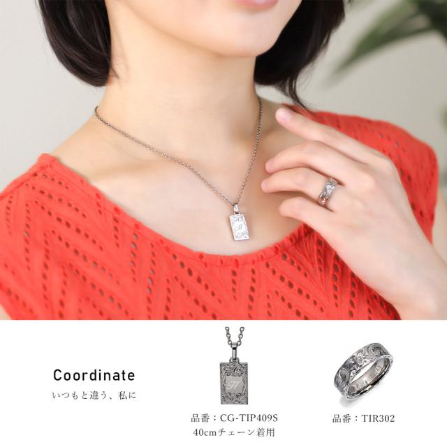 ハワイアンジュエリー ペアネックレス 金属アレルギー 対応 ネックレス 夏 汗純チタン 刻印 無料 誕生石 イニシャル Sサイズ チェーン 長さ選べる ステンレスより軽く肌に優しい カップル プレゼント 父の日 【品番：CG-TIP409SP】_6