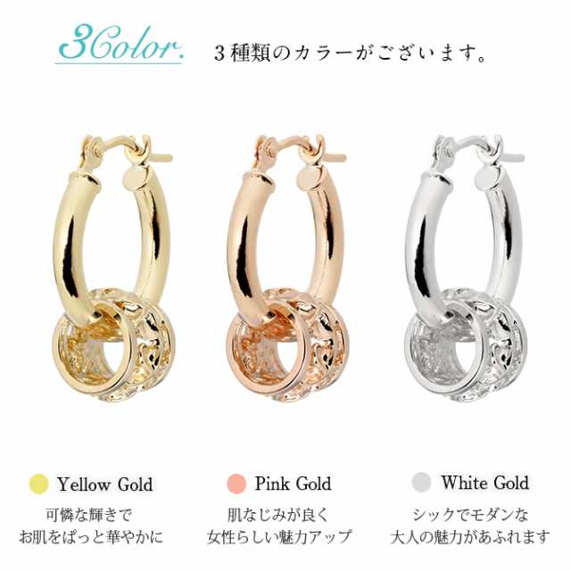 ハワイアンジュエリー ピアス レディース 14k 14金 ピンクゴールド