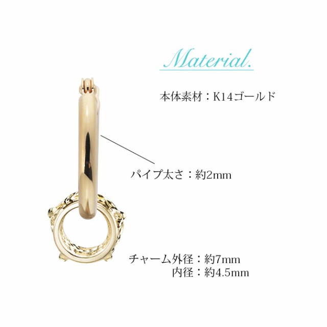 ハワイアンジュエリー ピアス レディース 14k 14金 イエローゴールド