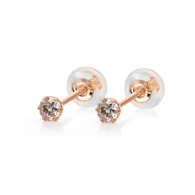 K18 ゴールド ピアス ダイヤモンドピアス 計0.1ct 一粒ダイヤ 18金 18K 