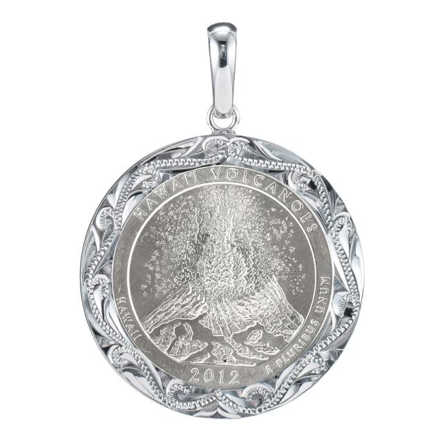 ハワイアンジュエリー シルバー彫刻メダルネックレス ハワイアンジュエリー シルバー ペンダント トップ 刻印 無料 誕生石