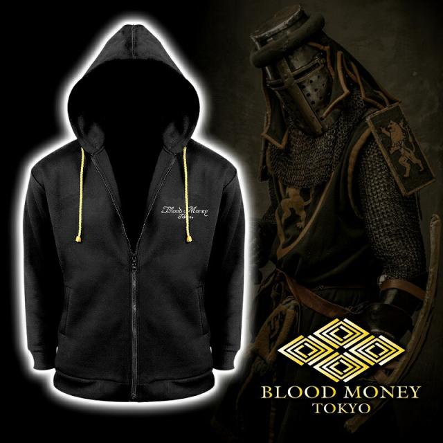 パーカー メンズファッション BLOOD MONEY TOKYO MBT-21010 和柄 侍 鎧武者 黒×白 赤 オラオラ系 ヤンキー ジャケット 上着 服 ヤクザ ブランド 胸刺繍 フード付き 長袖 ライダース バイク乗り ギャング チカーノ B系 HIPHOP系 バイカー 悪党の店 バースジャパン BIRTHJAPAN_2