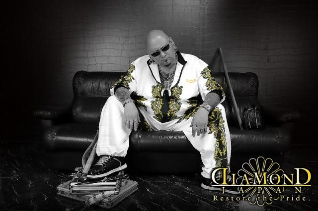 フローラル柄 バロック柄 長袖 セットアップ ジャージ 白×黒 ヤクザ