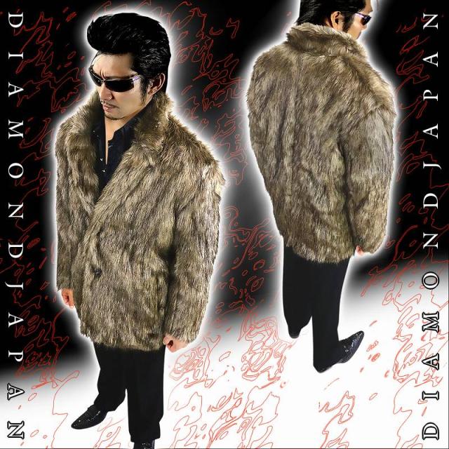 ハーフ丈ファーコート ブラウン 服 オラオラ系 悪羅悪羅系 ヤクザ ヤンキー チョイ悪 チョイワ 悪党の店 バースジャパン BIRTHJAPAN ハーフ丈ファーコート ブラウン 服 オラオラ系 悪羅悪羅系 ヤクザ