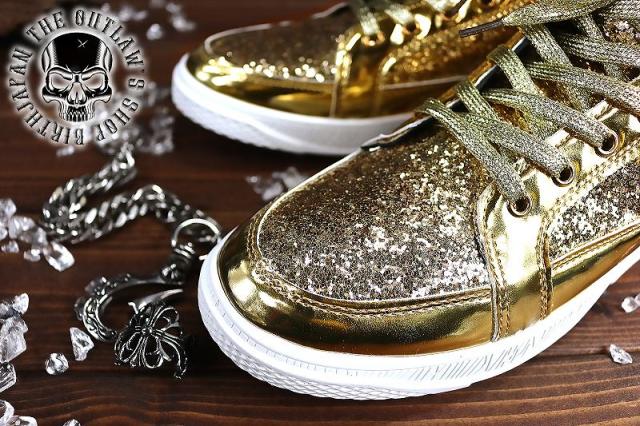 ラメ入り ハイカットスニーカー 金 靴 メンズ シューズ ファッション オラオラ系 悪羅悪羅系 の通販はau Pay マーケット Birth Japan