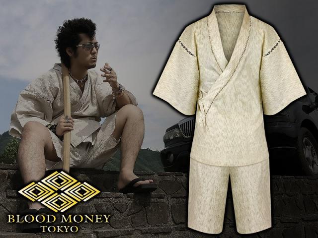 数量限定 甚平 服 Blood Money Tokyo 菊紋刺繍 Mbt 003金 生成 白着物 和服 夏物 イベント 花火 祭り メンズ ファッション ヤクザ ヤンキー オラ レビューで送料無料 Mawaredenergy Com