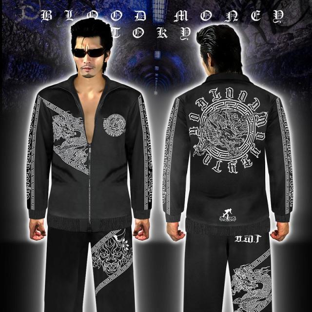 般若柄 長袖 セットアップ ジャージ BLOOD MONEY TOKYO mbt