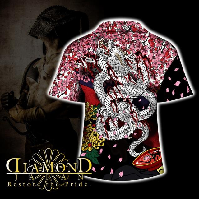 [UNKNOWN] 桜と龍 総柄 レーヨン アロハシャツ [和柄]L-91526 UNKNOWN] 扇桜 レーヨン アロハシャツ [和柄] L-91511 - メルカリ