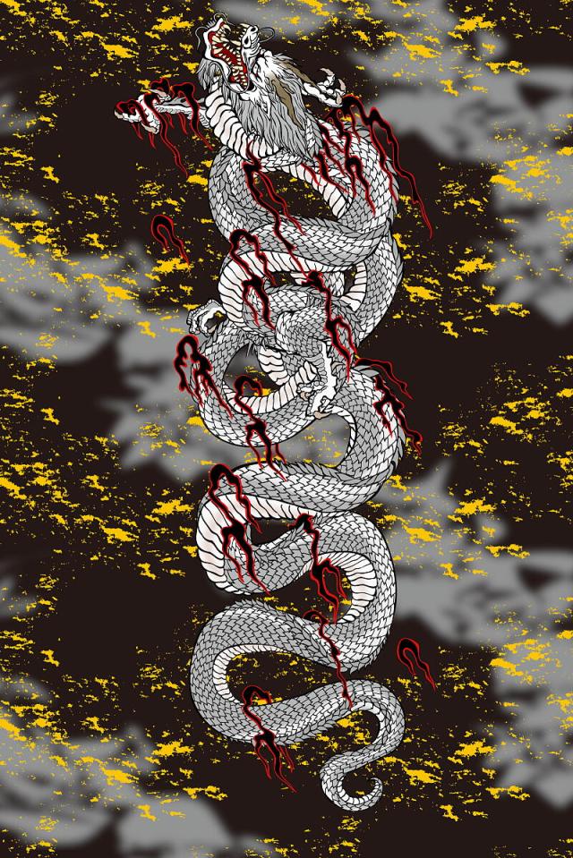 浴衣 和柄 龍 黒 ヤクザ ヤンキー オラオラ 悪羅悪羅 オラオラ系 和服