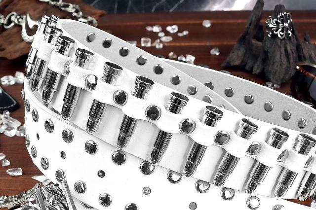 グランジ y2k 弾丸 ドクロ スパンコール ベルトセット お兄系 ④ 弾丸