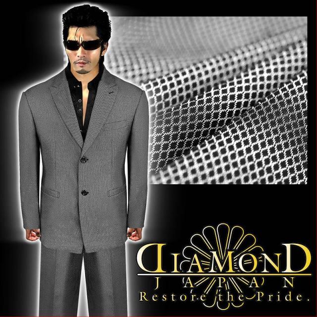 送料無料ポイント2倍 シングルスーツ 格子柄グレー ヤクザ チンピラ ホスト 成人式 二次会 オラオラ系 紳士 上下セット 服 派手 DJ-SU088