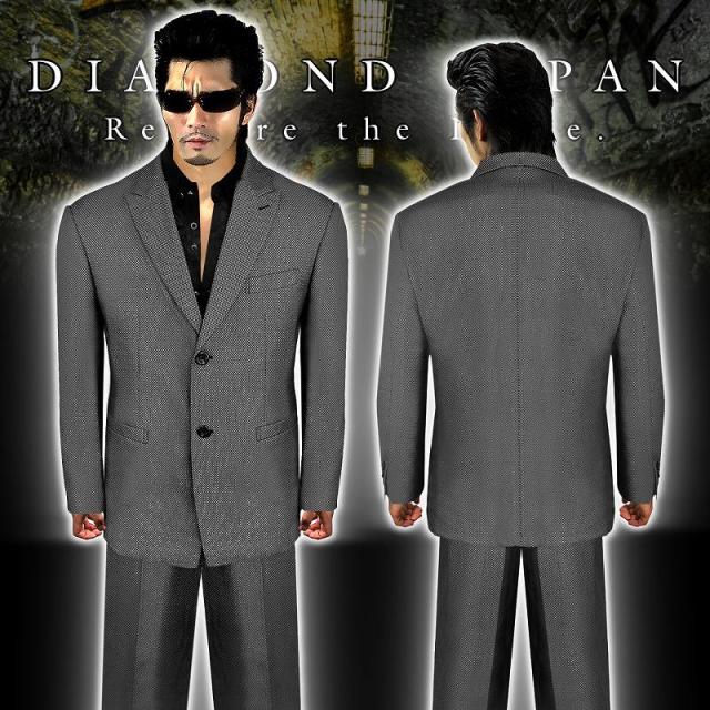 送料無料ポイント2倍 シングルスーツ 格子柄グレー ヤクザ チンピラ ホスト 成人式 二次会 オラオラ系 紳士 上下セット 服 派手 DJ-SU088 送料無料ポイント2倍 シングルスーツ 格子柄グレー ヤクザ チンピラ