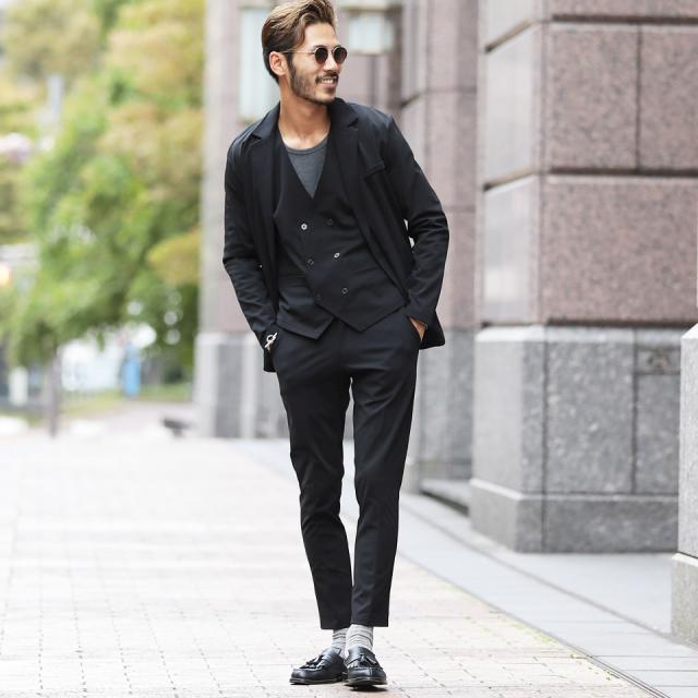 ベスト ジレ ダブルベスト メンズ ジャケット ストレッチ セットアップ トップス 冬服 21 Trend D Niirus Jiggys 強撚糸ダブルベストの通販はau Pay マーケット Jiggys Shop