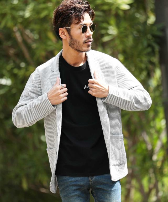 テーラードジャケット 春新作 メンズ アウター シアサッカー素材 清涼 ストライプ柄 21 Trend D Jiggys カットサッカーテーラードジの通販はau Pay マーケット Jiggys Shop