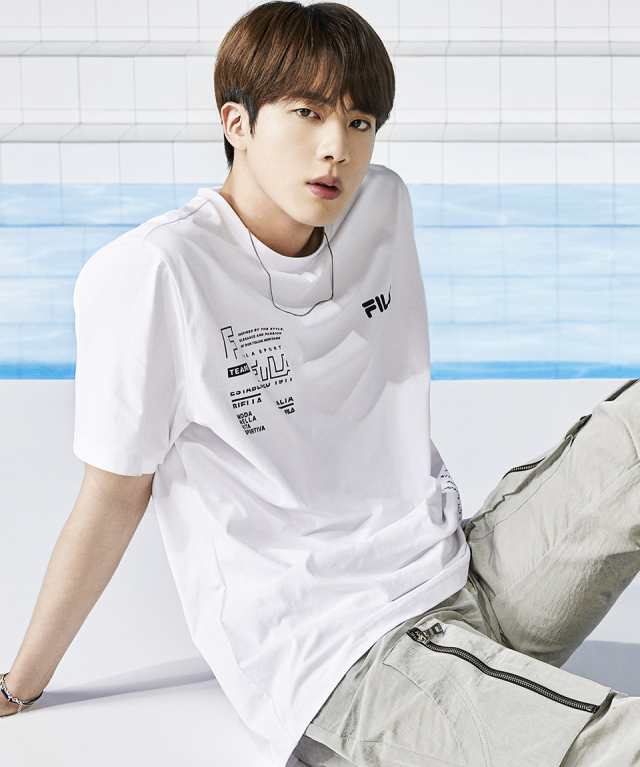 Fila フィラ Bts 夏新作 21 メンズ カットソー 半袖tシャツ クルーネック ブランドロゴ トップス 21 Fila 限定tシャツ Bts着用モデの通販はau Pay マーケット Jiggys Shop